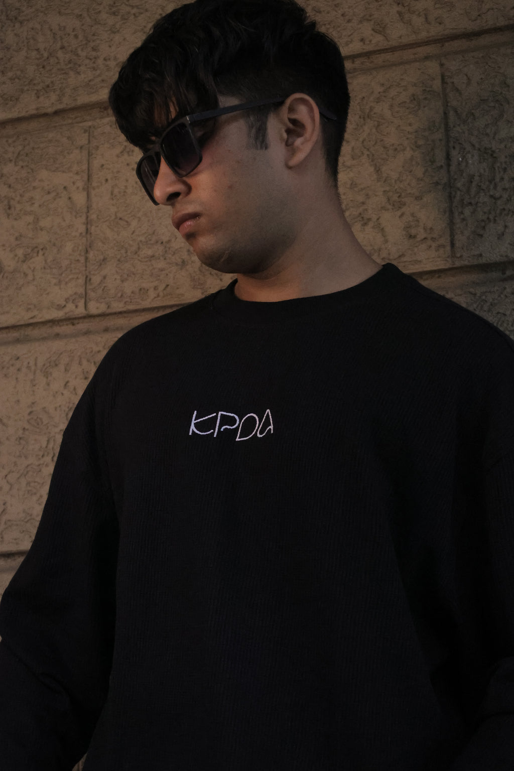 KPDA Waffle Oversized Full-SleeveT-Shirt [Unisex]