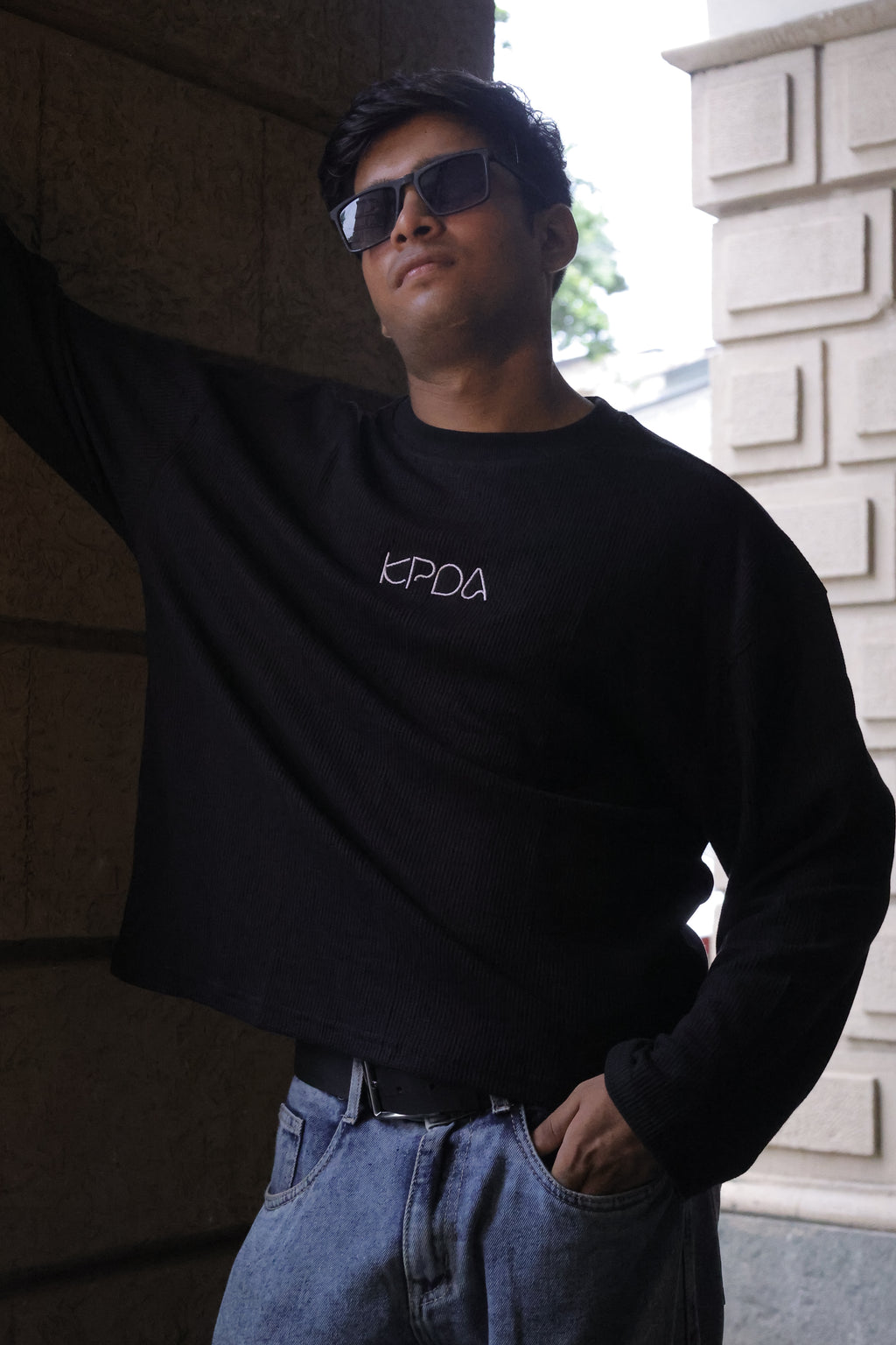 KPDA Waffle Oversized Full-SleeveT-Shirt [Unisex]