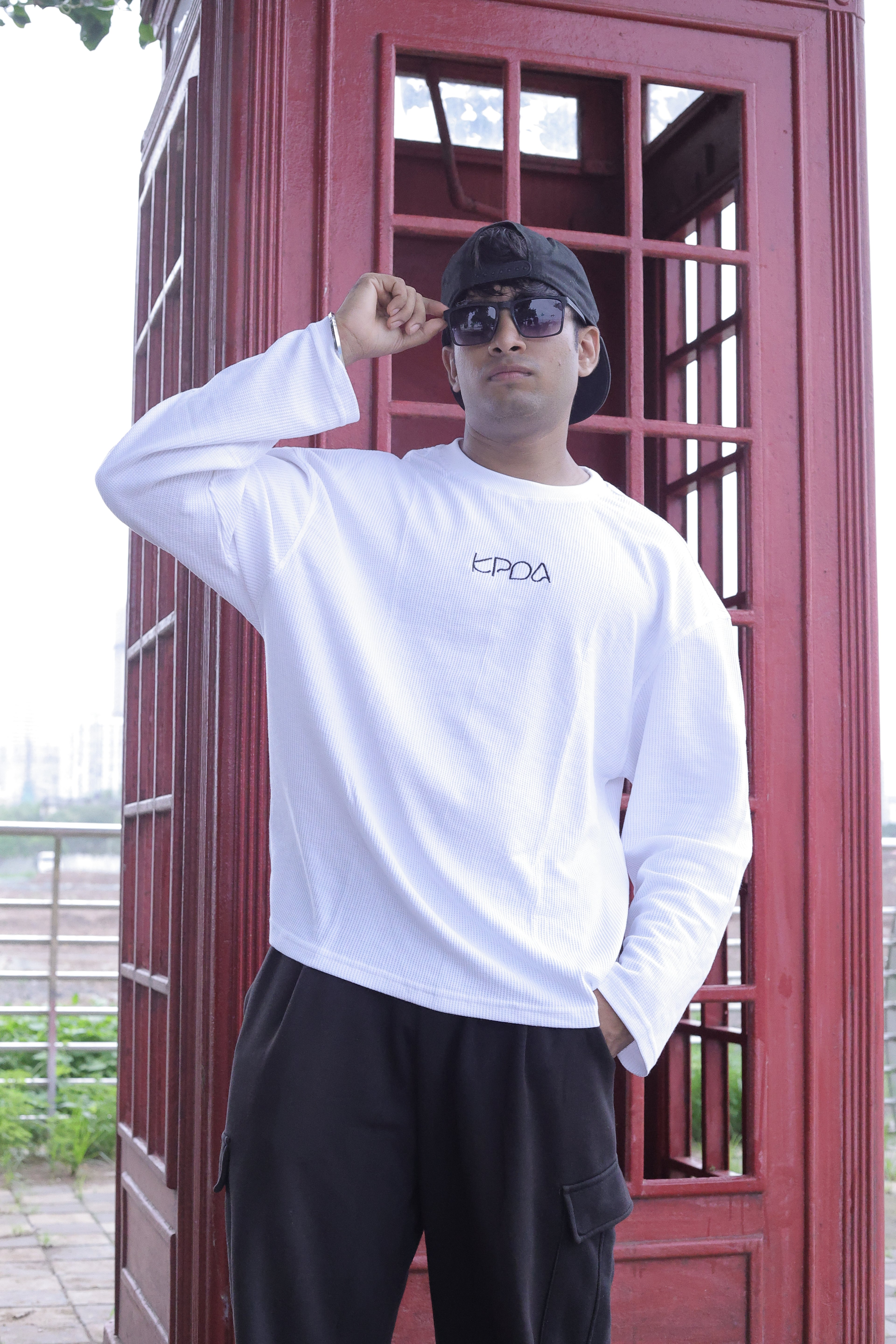 KPDA Waffle Oversized Full-SleeveT-Shirt [Unisex]