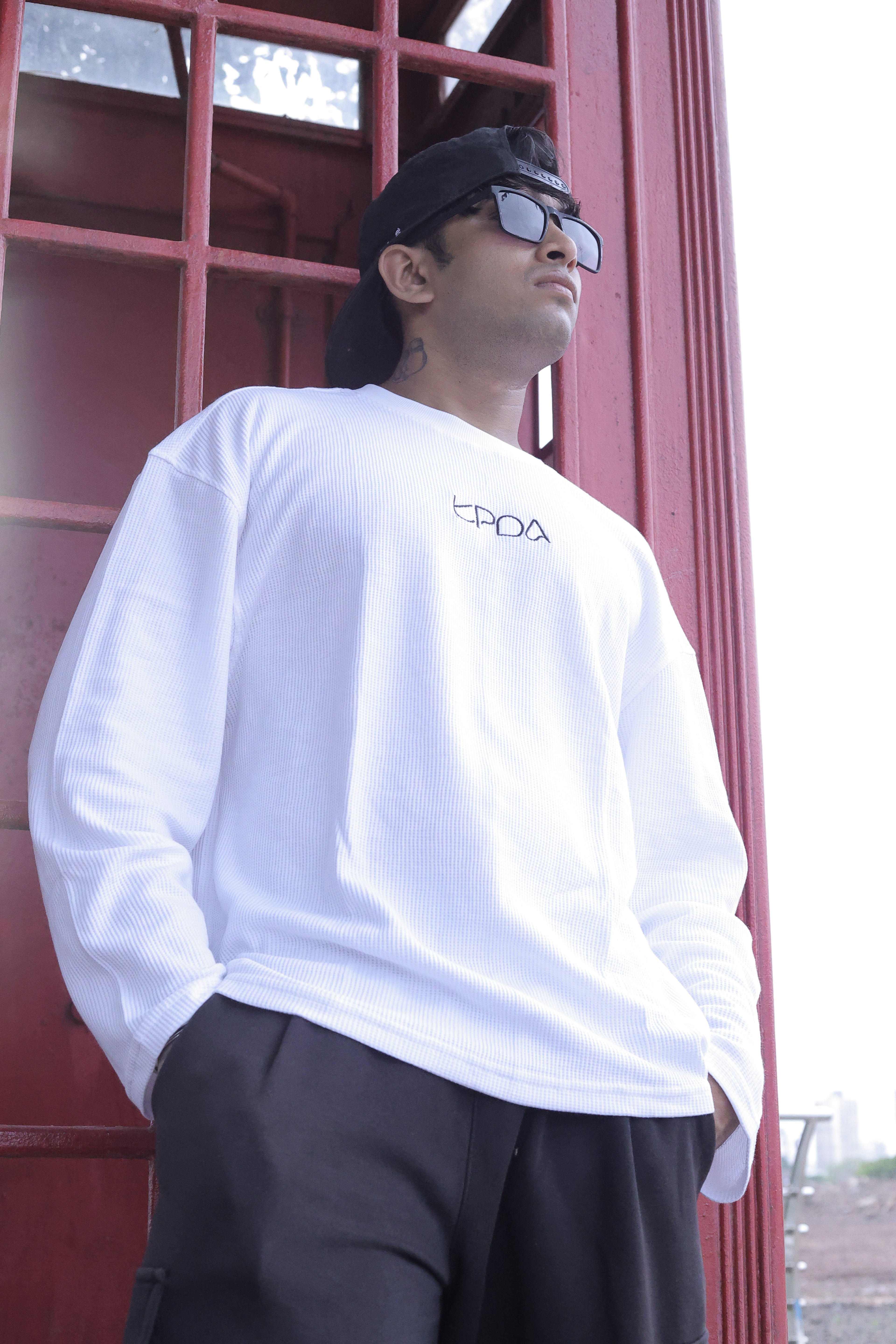 KPDA Waffle Oversized Full-SleeveT-Shirt [Unisex]